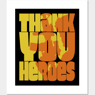 Thank You Heroes Military Silhouette Posters and Art